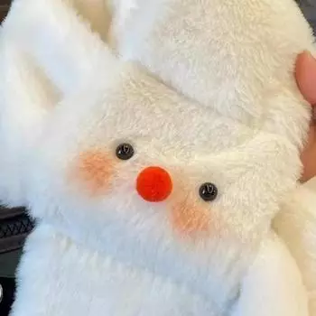 Милый снеговик, плюшевый шарф с крестиком на шее, утолщенные мягкие шарфы, осенне-зимний утеплитель для шеи, воротник, шарф, аксессуар для девочки, подарок one size