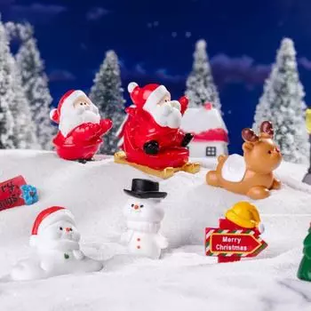 Милый снеговик Санта-Клаус Украшение Рождественское украшение Творческий DIY Настольный Маленький Орнамент Миниатюрные Фигурки Рождественские Подарки