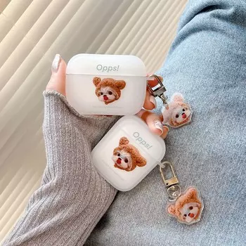 Милый собачий щенок, крутой брелок для ключей, беспроводной Bluetooth чехол для наушников для Apple Airpods 1 2 Pro 2nd 3, милый чехол для зарядки с мультяшным рисунком For Airpods Pro 2ND