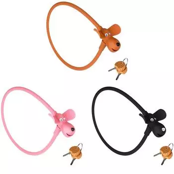 Милый собачий велосипедный замок креативный силиконовый велосипедный замок аксессуары для велосипеда коричневый