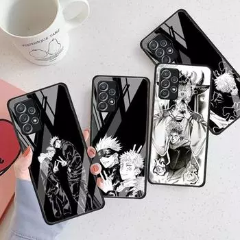 Милый стеклянный чехол с аниме Jujutsu Kaisen Gojo Satoru для Samsung Galaxy A52 A71 A50 A51 A70 A21s A31 A72 A10 A12 A22 5G Samsung A53 5G