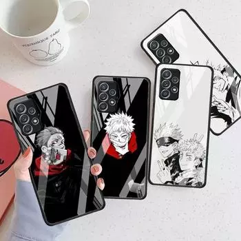 Милый стеклянный чехол с рисунком дзюдзюцу кайсен для Samsung Galaxy A52 A71 A50 A51 A70 A21s A31 A72 A10 A12 A30 A22 5G, чехол для телефона Samsung A53 5G