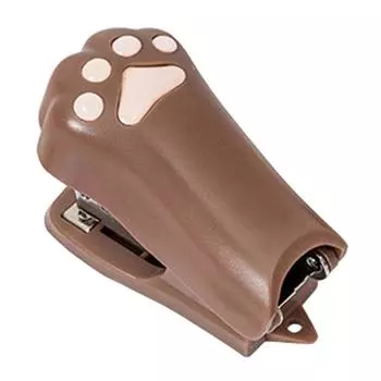 Милый степлер в форме кошачьей лапы, 12 размеров, мини-декомпрессионный степлер, ручной переплет для бумаги, канцелярские принадлежности глубокая кофе