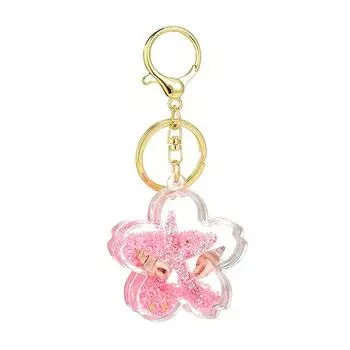 Милый струящийся песочный цветок кулон брелок милый рюкзак украшения кулон брелок для сумки ювелирные изделия подарки розовый