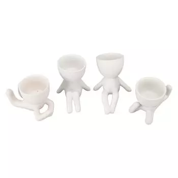 Милый суккулентный горшок, маленький декоративный яркий забавный цветочный горшок для дома, балкона, сада, офиса, 4 шт.