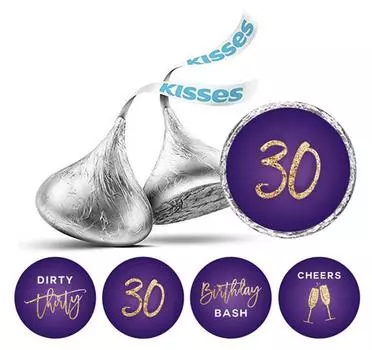 Милый сувенир DIY упаковка из 190 шт. грязные наклейки на 30-летие этикетки подарок на вечеринку 0.75 Inches Diameter красный