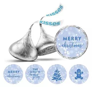 Милый сувенир на вечеринку рождественские тематические наклейки шоколадные конфеты этикетки 190 шт 0.75 Inches Diameter серый