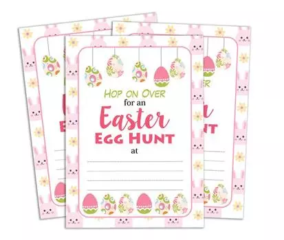 Милый сувенир розовая пригласительная открытка распечатанная элегантная заполнить или написать на пустом месте приглашения на вечеринку 28 шт-7 X 5 7 X 5 Inches разноцветный