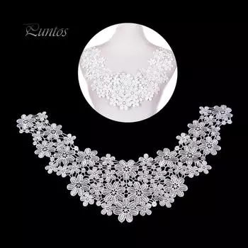 Милый свадебный цветок ткань вырез горловины воротник шитье рукоделие аппликация отделка