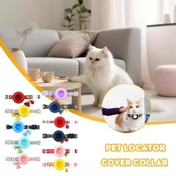 Милый светоотражающий ошейник для домашних животных с колокольчиком и адресом, ожерелье, силиконовый защитный чехол, как C K8I2 red-1pcs