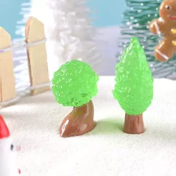 Милый светящийся мультяшный маленький елочный микро-ландшафтный садовый орнамент DIY прозрачный аксессуар из смолы