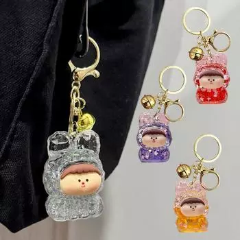 Милый светящийся зыбучий песок мигающий брелок Лилит мультфильм акриловый брелок сумка кулон украшение автомобильный держатель ключей лучший друг подарки белый
