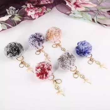 Милый Танцующий Ангел Брелок Подвеска Женский Брелок Держатель Помпоном Сумка Орнамент синий