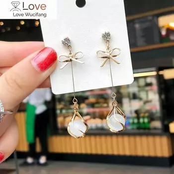 Милый темперамент модные украшения женские кристаллы из австрийского серебра 925 пробы иглы простые дикие банты кисточки серьги женские