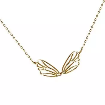 Милый темперамент, универсальный дизайн, ниша, ожерелье с крыльями ангела, цепочка на ключицу, женский стиль