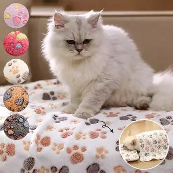 Милый теплый коврик для домашних животных, чехол для дивана, полотенце для кошек, собак, одеяло из флиса, мягкое одеяло для маленьких, средних и больших собак, щенков S