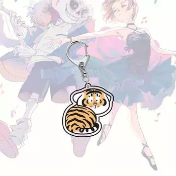 Милый тигр акриловый брелок кулон аниме персонаж модель кавайная детская игрушка сумка кулон подарок на год as the picture
