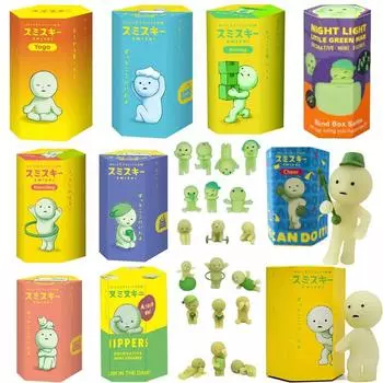 Милый туалет Smiski Hippers, светящийся в темноте, декоративная мини-фигурка, игрушка, глухая коробка, автомобильные аксессуары, игрушки 1 pc