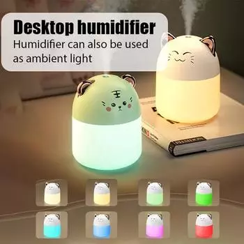 Милый увлажнитель воздуха для домашних животных Мини-офисный настольный эфирный масляный аромадиффузор Автомобильный очиститель воздуха Увлажнение воздуха USB Маленький домашний распылитель тумана