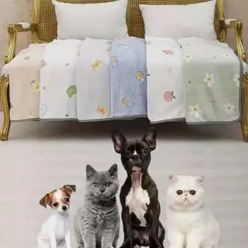 Милый узор теплое одеяло для кошек мягкий коврик для сна домашних животных многофункциональное одеяло для собак для кошек и собак S-duck