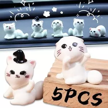 Милый Волшебник Кот Автомобильные Украшения Авто Центральная Консоль Зеркало Заднего Вида DIY Смоляные Декоративные Украшения Украшения Для Интерьера Автомобиля Аксессуары
