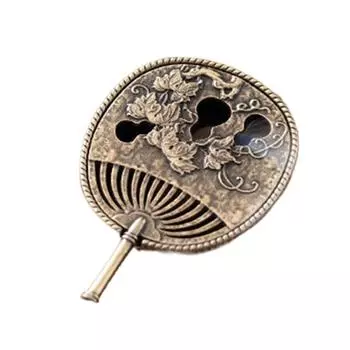 Милый веер из тыквы, держатель для благовоний, элегантный цинковый сплав, украшения для благовоний, ретро пипа, поднос для благовоний, чайная церемония 1