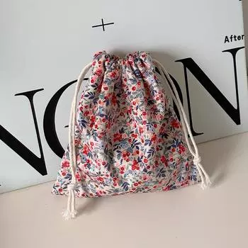 Милый вельветовый маленький кошелек для губной помады, косметики, монет, ключница, мешочек на шнурке для хранения, женская сумка-тоут для ювелирных изделий, веревочный мешочек, сумки на шнурке, органайзер about 14x15 cm