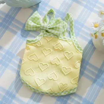 Милый ветряной бант весна лето одежда для кошек любовь текстура сарафан собака на двух лапах в кошка питомец кошка одежда XL (recommended weight 11-7.5 kg)