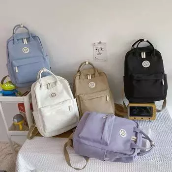 Милый водонепроницаемый нейлоновый женский рюкзак, женская милая дорожная сумка для девочек-подростков, высококачественный школьный рюкзак, женская сумка для ноутбука, книга белый