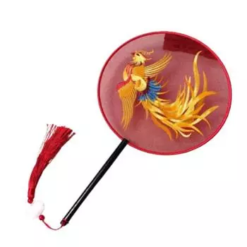 Милый вышитый шелковый веер с пандой, вышитый круглый веер в китайском стиле, веер туань для ханфу, реквизит для фотосъемки Style 6