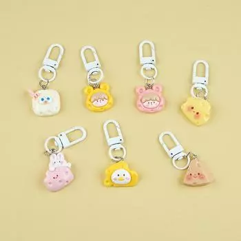 Милый забавный брелок для ключей с изображением мультяшной девушки в форме сердца, рюкзак, кулон, изысканный ювелирный подарок, тренд, пара, украшение для ключей, аксессуары as the picture