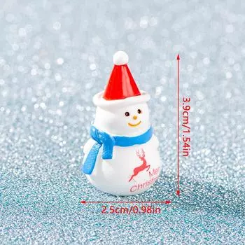 Милый Забавный Санта-Клаус Снеговик Куклы Машина Микро Ландшафт Украшения Игрушка Рождественская Вечеринка Украшения Домашний Рабочий Стол Поделки Из Смолы Подарки