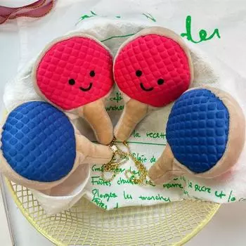 Милый забавный смайлик ракетка для настольного тенниса плюшевая кукла брелок кулон мягкая игрушка сумка подвесное украшение аксессуары автомобиль брелок подарки one size