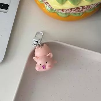 Милый забавный трехмерный брелок в виде свиньи, кавайный брелок в форме животного, сумка для мобильного телефона, подвеска, украшения, аксессуары A6