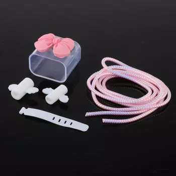 Милый защитный чехол для зарядного кабеля, защитный чехол для зарядного устройства, женский подарочный чехол 4 в 1 для телефона розовый