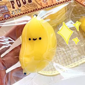 Милый застенчивый пухлый банан Tpr игрушка с медленным отскоком, имитация фруктов, офисы, музыка, игрушки для детей и взрослых, игрушки для снятия стресса, подарки розовый