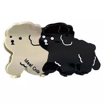 Милый зажим для волос из ацетата с двумя собаками и животными для женщин и девочек, индивидуальный зажим для волос в виде краба