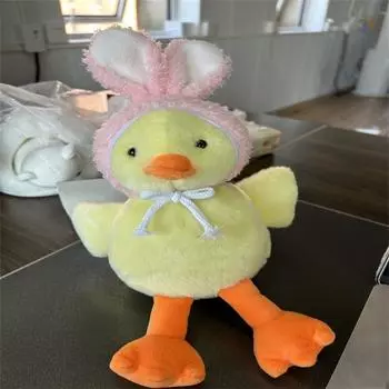 Милый желтый утенок, плюшевая игрушка, кукла, подарок на День святого Валентина или день рождения, подушка для дивана, кукла, украшения для дома жёлтый