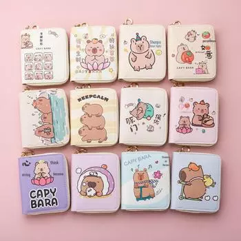 Милый женский PU-кошелек с рисунком для подростков: Модный кошелек для монет, визитница и компактный кошелек.