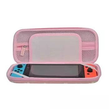 Милый жесткий чехол EVA с защитой от царапин, розовая переносная сумка для хранения с изображением сакуры, сумка для переноски консоли Nintendo Switch и Switch OLED розовый