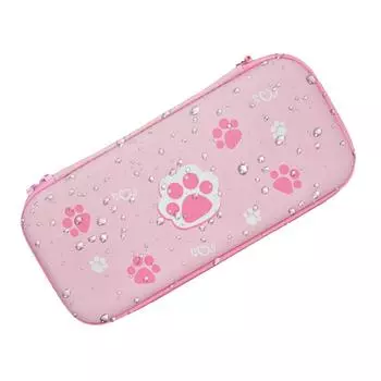 Милый жесткий чехол EVA, ударопрочный, розовый, с изображением кошачьего когтя, переносная сумка для хранения, устойчивая к падениям, для Nintendo Switch и консоли Switch OLED розовый