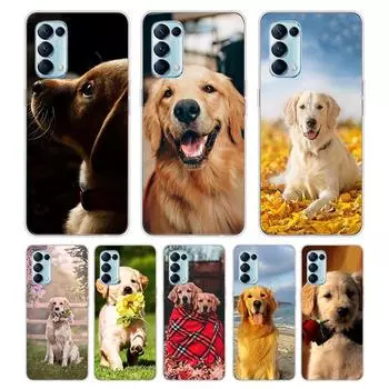 Милый золотистый ретривер для OPPO Reno7 SE 6 5 ZF 4G 5G Find X2 X3 Neo Lite Pro Plus, прозрачный мягкий чехол для телефона OPPO Reno5 F 4G