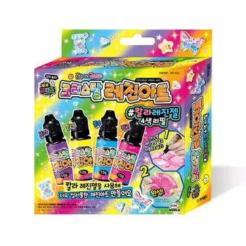 [Mimi World Official] Crystal Resin Art #Color Resin Gel 4 Color Refill, популярные корейские персонажи-игрушки