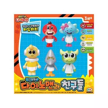 [Mimi World Official] Dino Man and Friends, популярные корейские игрушки-персонажи