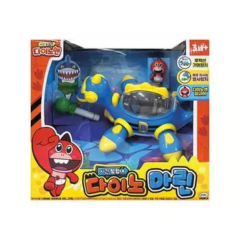 [Mimi World Official] Dino Man Dino Marine, популярные корейские игрушки-персонажи