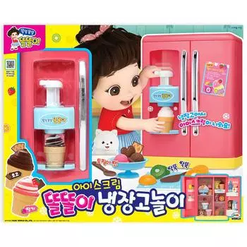 [Mimi World Official] Doddoli Ice Cream Refrigerator Play, популярные корейские игрушки-персонажи