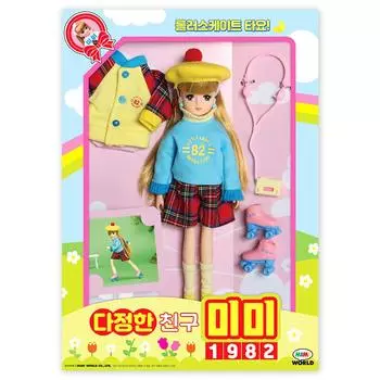 [Mimi World Official] Милая подруга Мими 1982 года, катающаяся на роликах Тайо (последовательная отправка с 11 августа), популярные корейские игрушки-персонажи