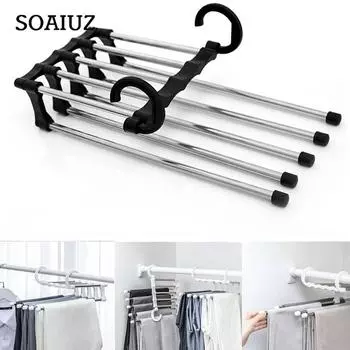 Mimimama 5 в 1 вешалка для гардероба многофункциональная вешалка для одежды брюки держатель из нержавеющей стали вешалка белый