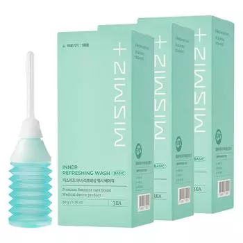 MIMIZ Inner Refreshing Wash Basic Vaginal Douche Женское очищающее средство, 150 г, 3 шт.