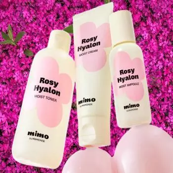 mimo by MAMONDE Rose-Hyalon Moisture Toner 200 мл + Крем 60 мл + Ампула 50 мл Специальный набор